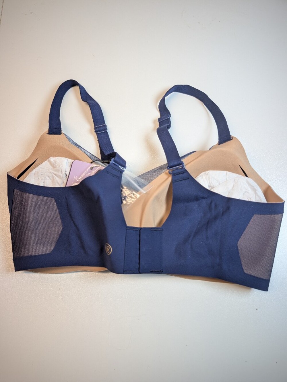 Honeylove Bra S Navy Liftwear CrossOver Wireless Everyday Navy Size S NWT! - Picture 6 of 9